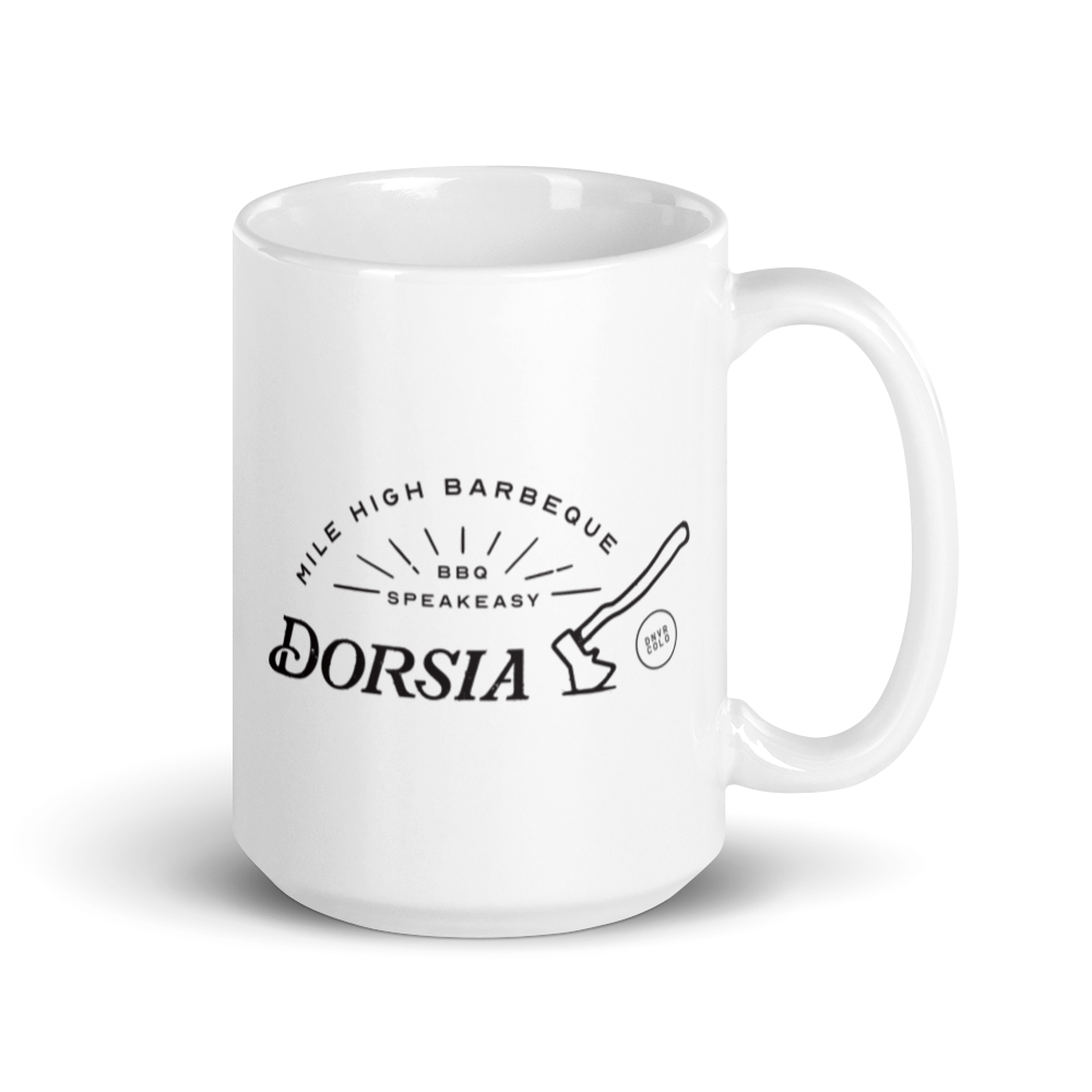 Dorsia Speakeasy BBQ White glossy mug