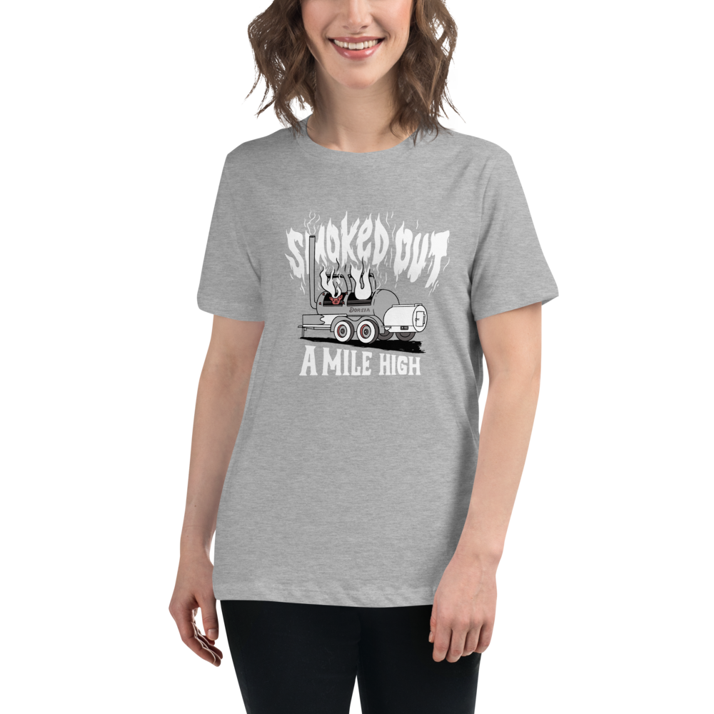 Smoked Out A Mile High - Womens Tshirt (White Text)