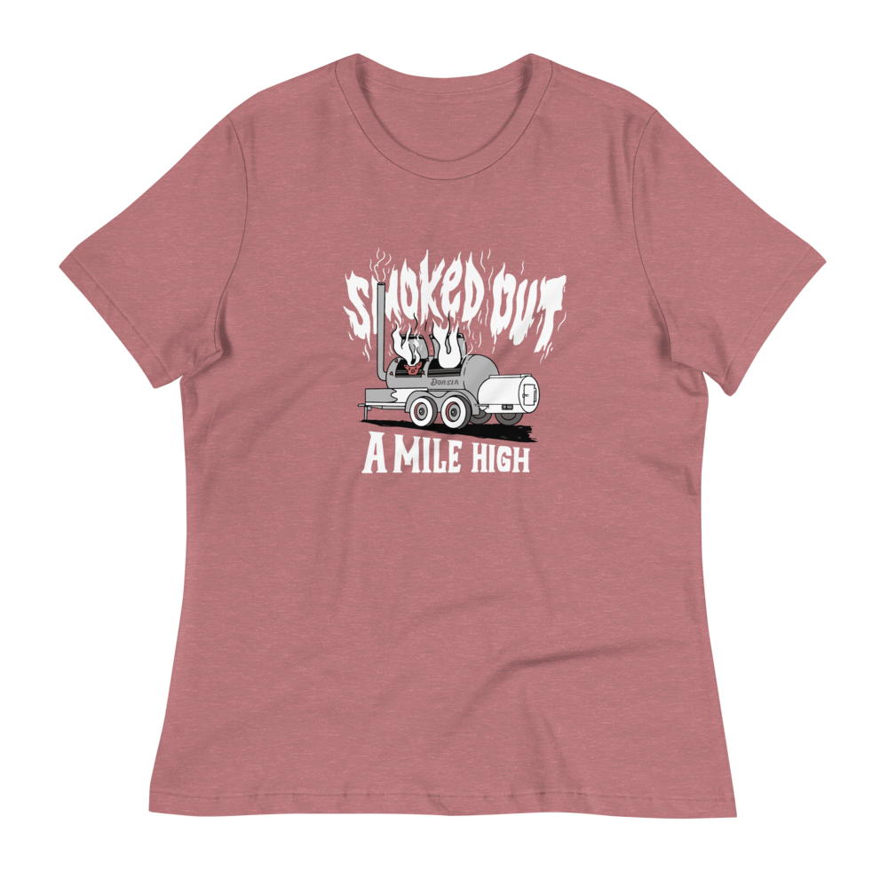 Smoked Out A Mile High - Womens Tshirt (White Text)