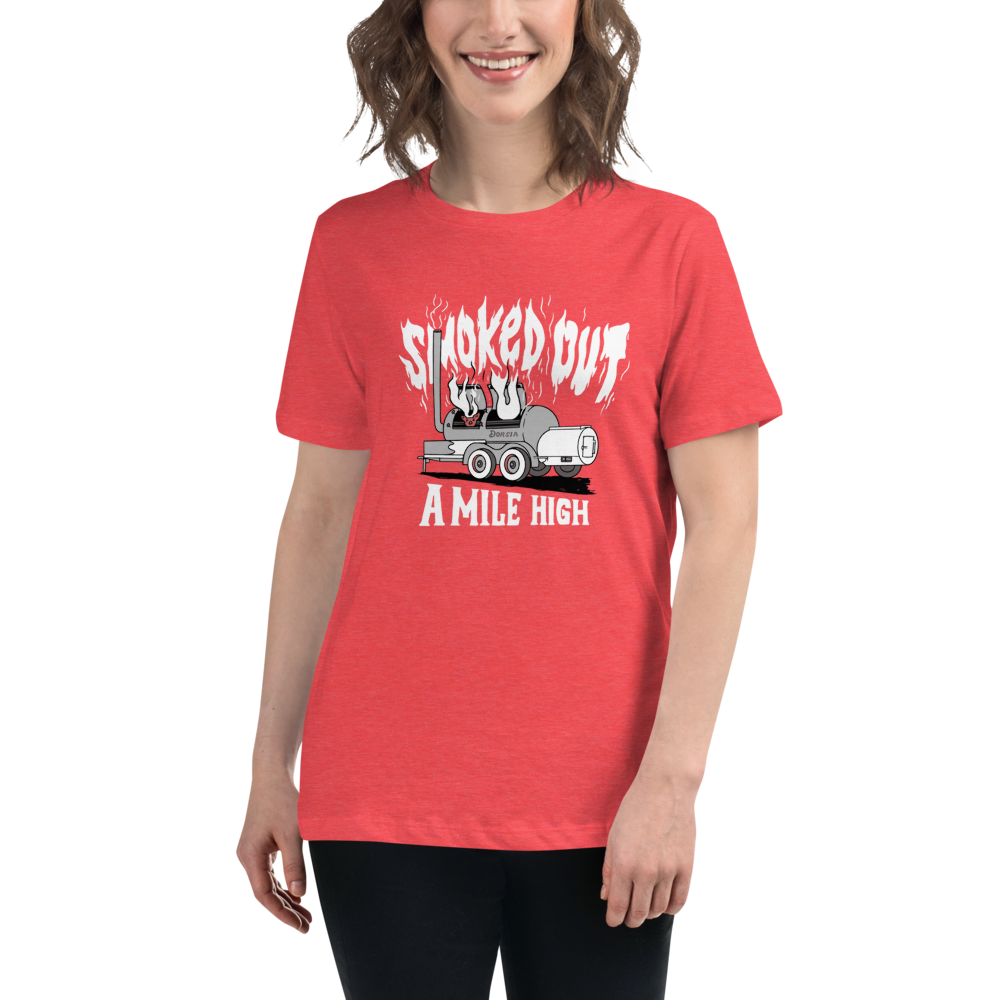 Smoked Out A Mile High - Womens Tshirt (White Text)