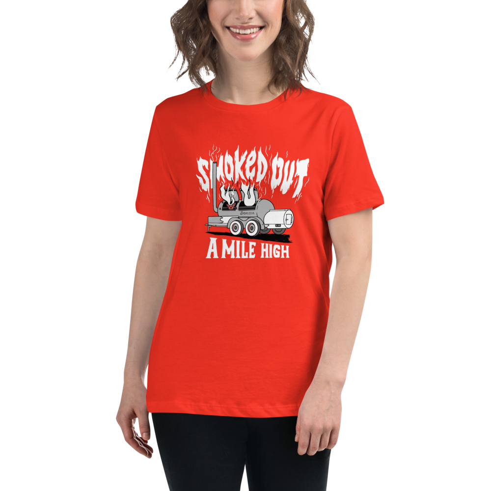 Smoked Out A Mile High - Womens Tshirt (White Text)