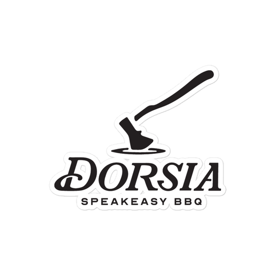 Dorsia Speakeasy BBQ Axe Sticker
