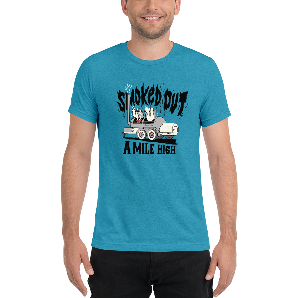 Smoked Out A Mile High - Tshirt (Black Text)