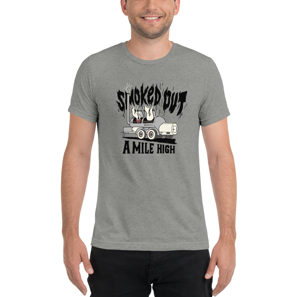 Smoked Out A Mile High - Tshirt (Black Text)