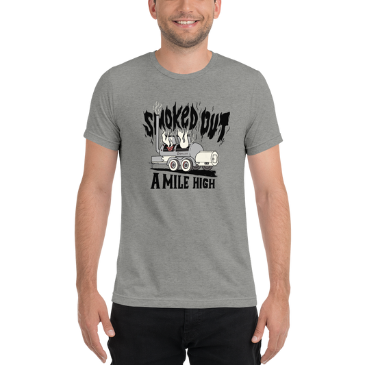 Smoked Out A Mile High - Tshirt (Black Text)