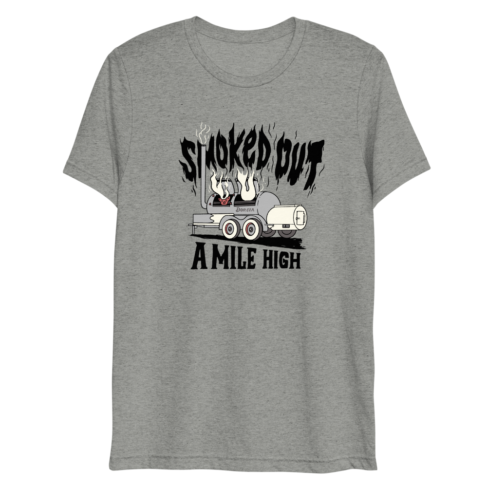 Smoked Out A Mile High - Tshirt (Black Text)