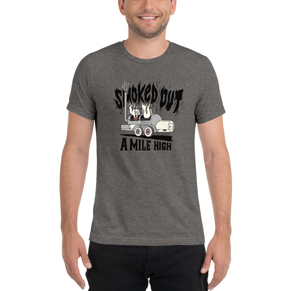 Smoked Out A Mile High - Tshirt (Black Text)