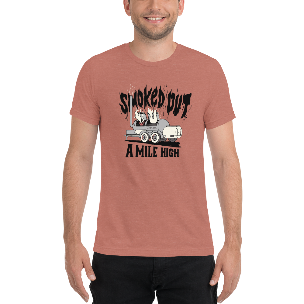 Smoked Out A Mile High - Tshirt (Black Text)