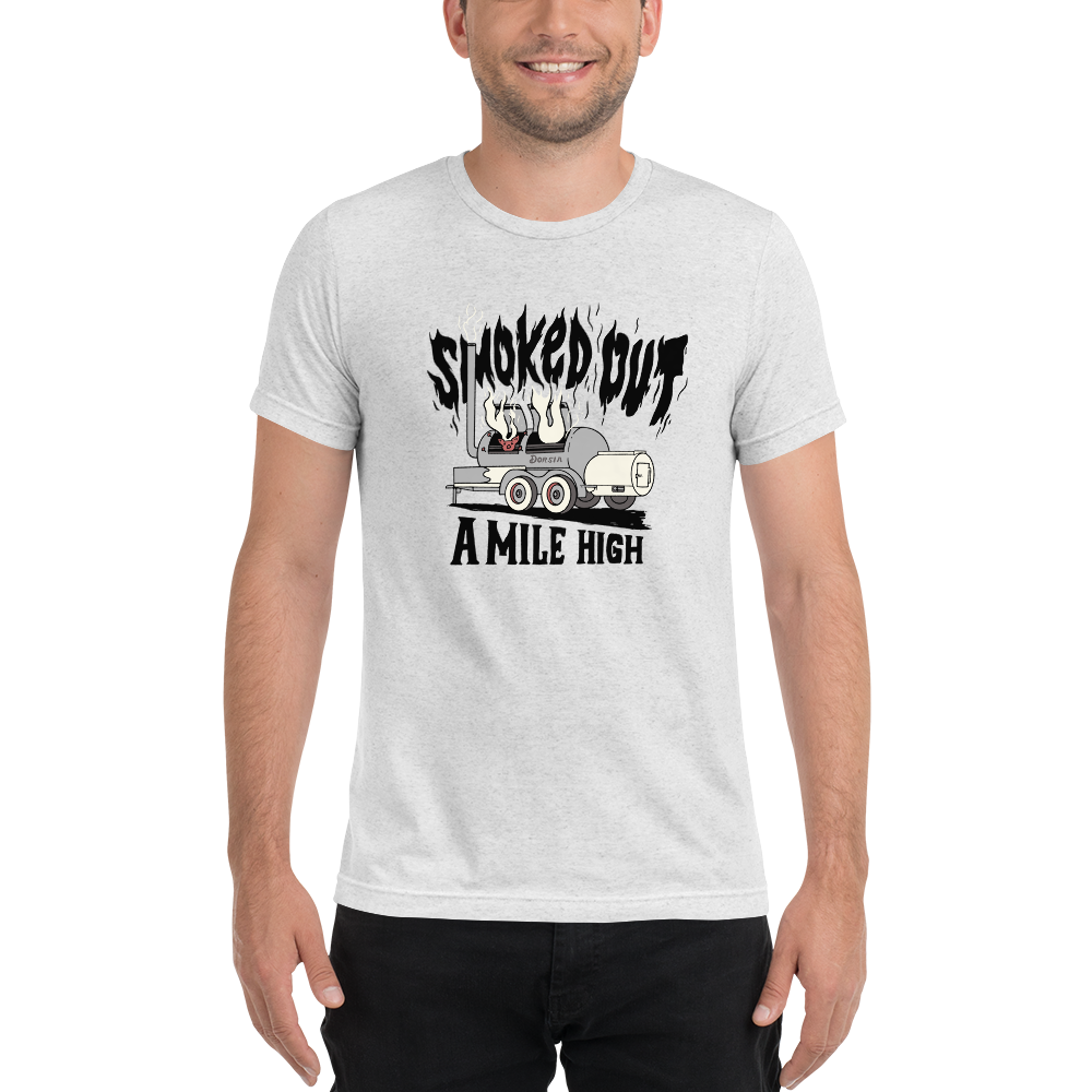 Smoked Out A Mile High - Tshirt (Black Text)