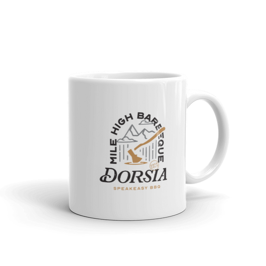 Dorsia Mile High BBQ White glossy mug